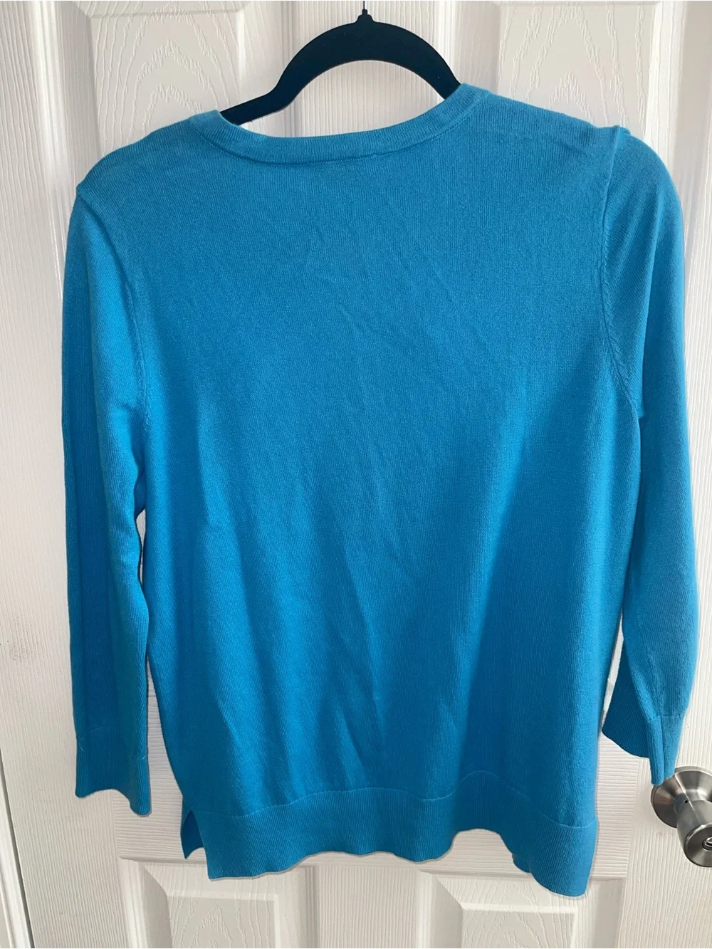 LOFT Women’s Bright Turquoise Button-Front Cardigan